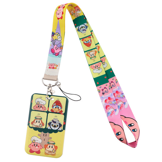 TARJETERO LANYARD KIRBY WORLD