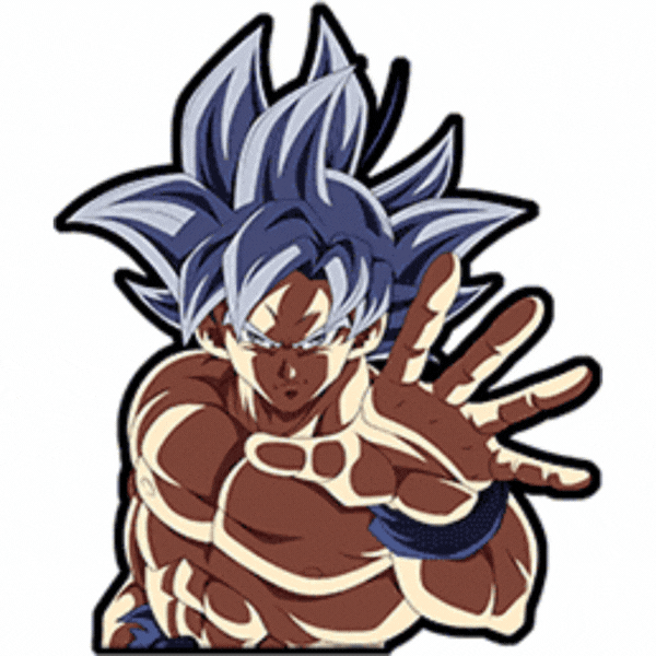 STICKER GOKU BLUE