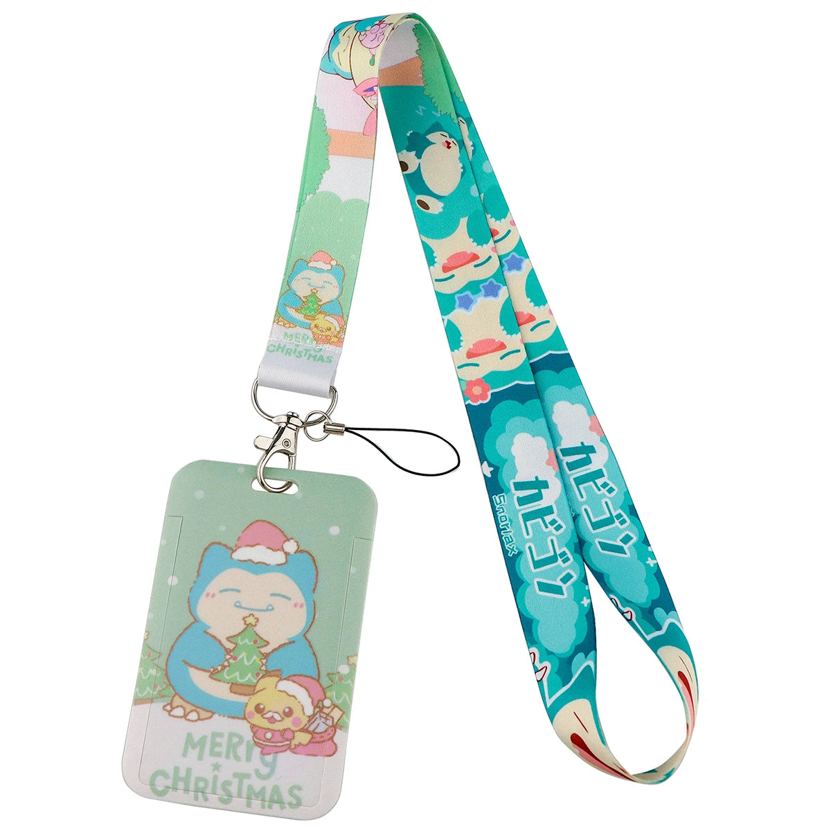 TARJETERO LANYARD MERRY SNORLAX