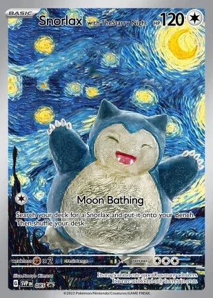 TARJETA SNORLAX WITH THE STARRY NIGHT