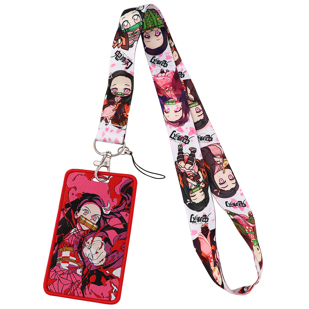 TARJETERO LANYARD BORDADO NEZUKO